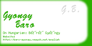 gyongy baro business card
